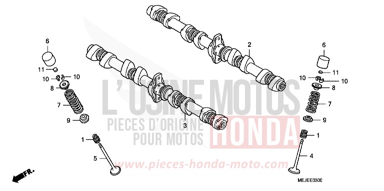 NOCKENWELLE/VENTIL von CB1300 Super Bold'or ABS DARKNESS BLACK METALLIC (NH463F) von 2007